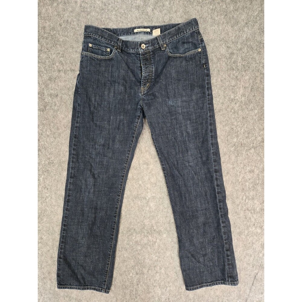 John Varvatos Jeans Mens 36x30 Blue Authentic Fit Straight Leg Button Fly Denim